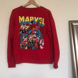red marvel sweatshirt